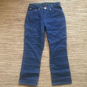 Vintage 1980’s Window Pane high rise Mom Jeans by Ralph-Ralph Lauren Size 0